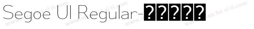 Segoe Ul Regular字体转换